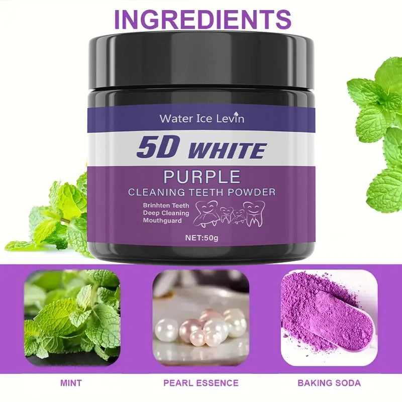 Purple Teeth Whitening Powder – Deep Clean & Fresh Breath