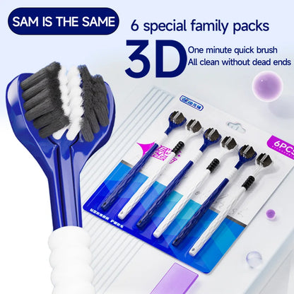 Three-Sided U-Shaped Manual Toothbrush Set for Adults