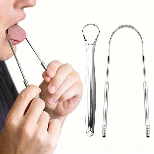 Stainless Steel Tongue Scraper Cleaner For Fresh Breath