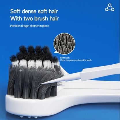 Three-Sided U-Shaped Manual Toothbrush Set for Adults
