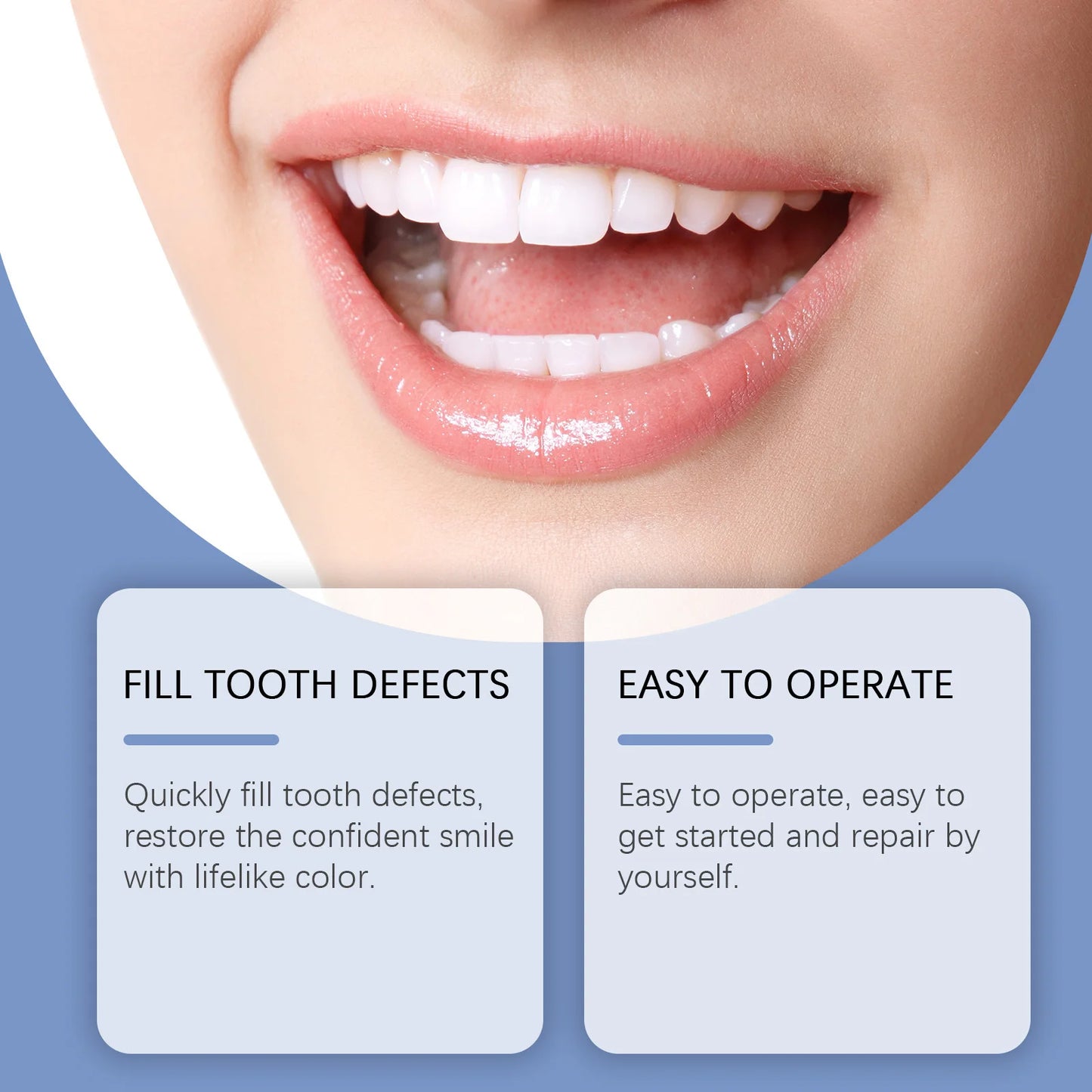 Home Tooth Repair And Whitening Kit With Blue LED Light